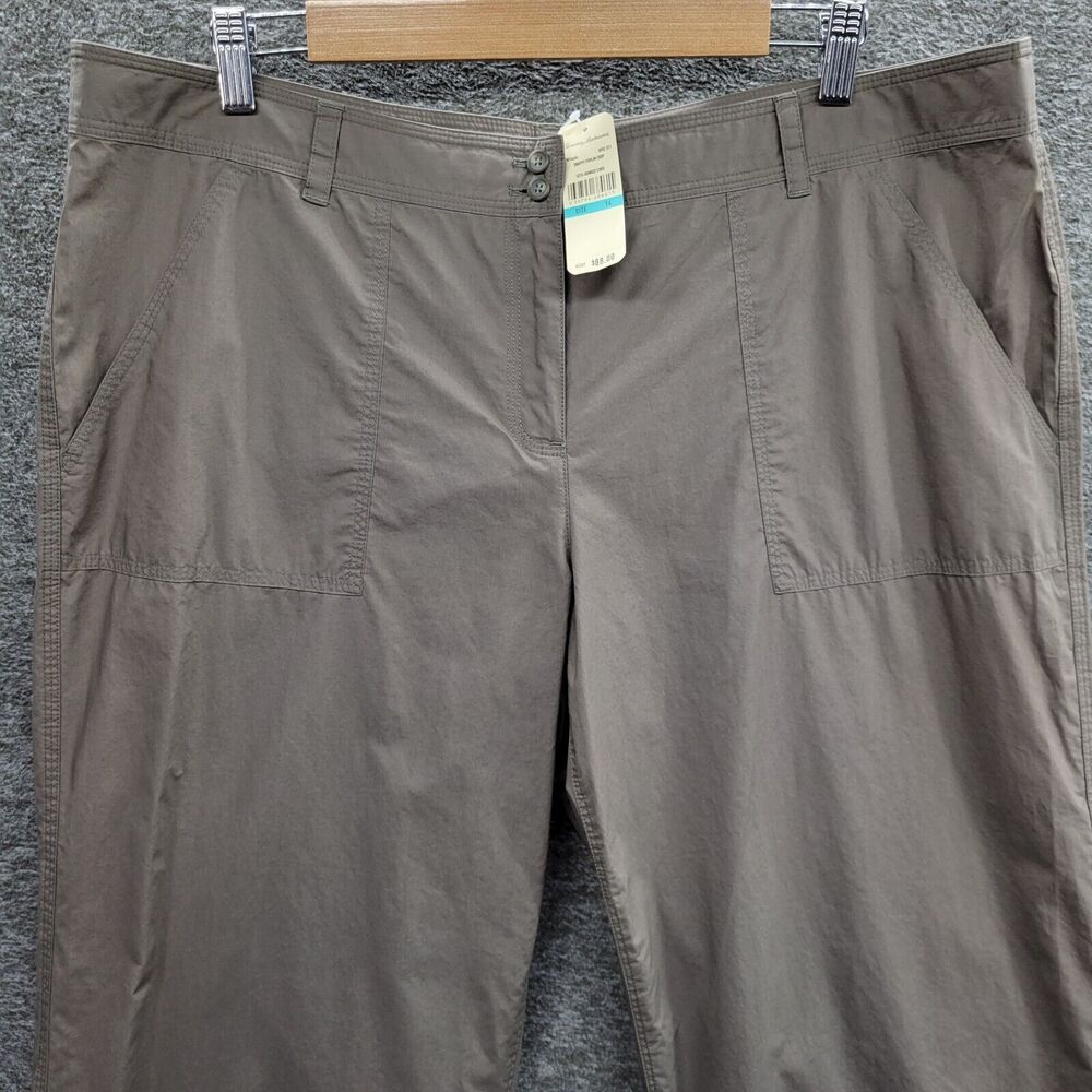 Tommy Bahama Pants Women's 16 Gray Snappy Poplin Crop Relax Fit NWT (MSRP $88) - Picture 2 of 11